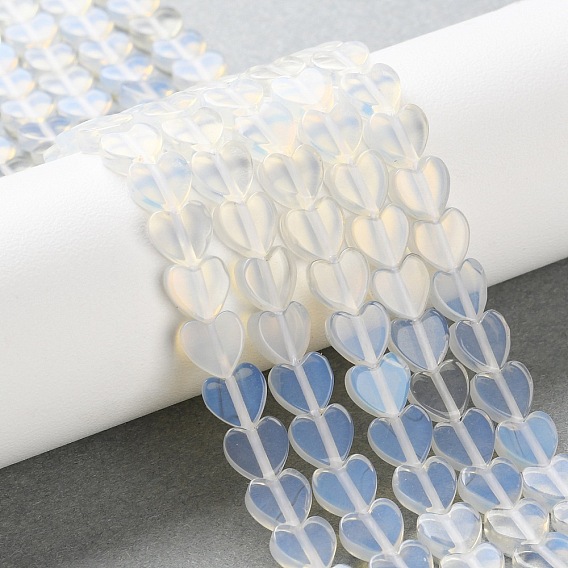 Opalite бисер пряди, сердце