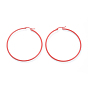 Spray Painted 304 Stainless Steel Hoop Earrings, Ring