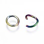 Ion Plating(IP) 304 Stainless Steel Jump Rings, Round Ring, Open Jump Rings