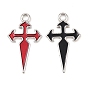 Подвески из эмали и сплава, крест Камино де Сантьяго, платина