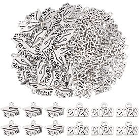 120 шт 2 стиль подвески из сплава в тибетском стиле, кепка с указанием года рождения 2023