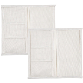 2Pcs Rectangle Oxford Fabric Storage Bag Core Replacement, with 2Pcs 2 Colors Nylon Elastic Ropes, for Travel Notebook