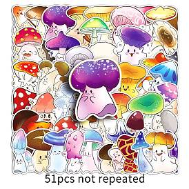 51шт гриб ПВХ самоклеящиеся водонепроницаемые наклейки самоклеящиеся наклейки, Украшение дневника для фотоальбома своими руками