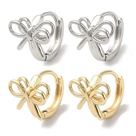 Brass Earring, Bowknot, Hoop Earrings for Women