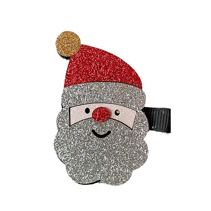 Red Glitter Festive Christmas Santa Claus Gift Box Deer Hair Clip - Children's Hair Accessories, Headband.