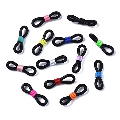 Silicone EyeGlass Holders, with Spray Painted Iron Findings