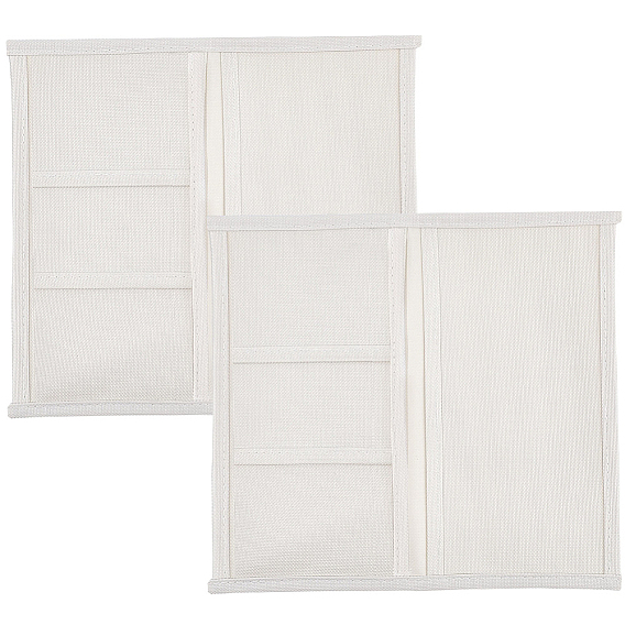 2Pcs Rectangle Oxford Fabric Storage Bag Core Replacement, with 2Pcs 2 Colors Nylon Elastic Ropes, for Travel Notebook