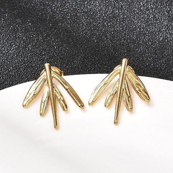 304 из нержавеющей стали листьев серьги стержня, ионное покрытие (ip)