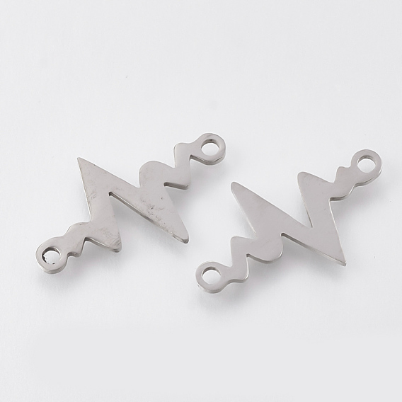 201 Stainless Steel Links Connectors, Laser Cut Links, Heartbeat