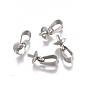 304 Stainless Steel Cup Peg Bails Charms, for Half Drilled Beads