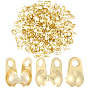 150Pcs Brass Bead Tips, Calotte Ends, Clamshell Knot Cover