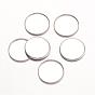 316 Surgical Stainless Steel Milled Edge Bezel Cups, Cabochon Settings, Flat Round