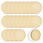 20Pcs Brass Commemorative Coins, with Plastic Packing Boxes, Blank Flat Round