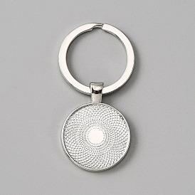 Настройки кабошон сплава брелок, с железным кольцом