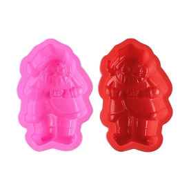 Santa Claus Cake DIY Food Grade Silicone Statue Mold, Portrait Sculpture Cake Molds (Random Color is not Necessarily The Color of the Picture)