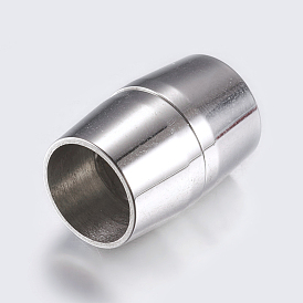 304 fermoirs magnétiques en acier inoxydable avec extrémités à coller, surface lisse, colonne
