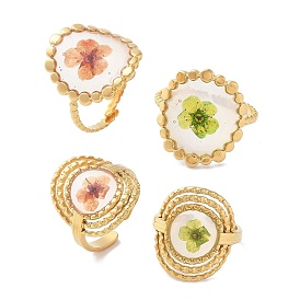 304 открытые манжеты из нержавеющей стали для женщин, с сухих цветов