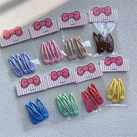 5 packs~Cute and sweet girls' heart color BB clip hair clip simple personality bangs clip edge clip hair clip