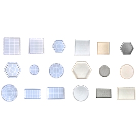 Square/Hexagon/Rectangle Jewelry Plate DIY Silicone Molds, Resin Casting Molds, for UV Resin, Epoxy Resin Craft Making