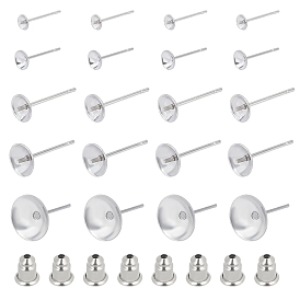 304 Stainless Steel Stud Earring Findings & Ear Nuts