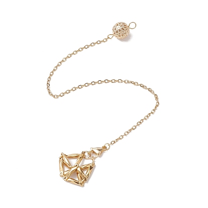 Плетеная цепочка из нержавеющей стали, сумка для макраме, пустой держатель для камней, биолокационные маятники