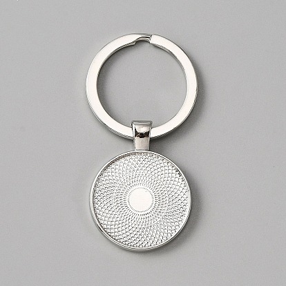 Настройки кабошон сплава брелок, с железным кольцом