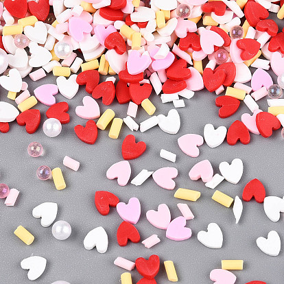 Ручной полимерной глины кабошонов, с пластиковым, День святого Валентина, разнообразные