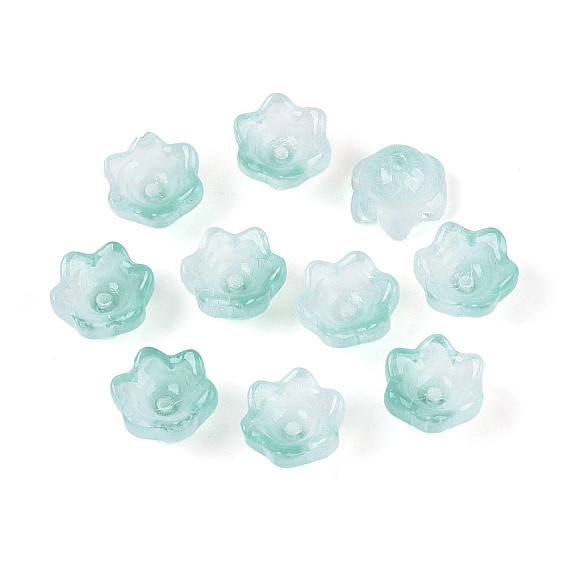 Прозрачные брызги окрашенные стеклянные колпачки, цветок