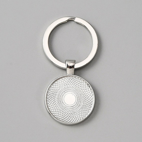 Настройки кабошон сплава брелок, с железным кольцом