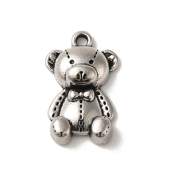 Подвески из сплава в тибетском стиле , без кадмия и без свинца, медведь