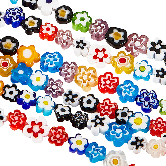 Ручной работы стеклянная бусина тысячецветник нитей, цветок