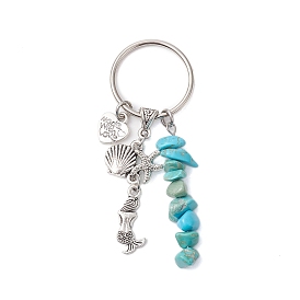 Alloy with Gemstone Marine Theme Keychain