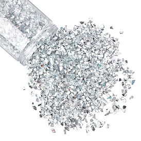 Irregular Shaped Mirror Crushed Glass Chips, for Garden Aquarium Vases Plants Decoration