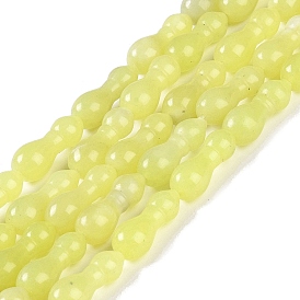 Natural Lemon Quartz Beads Strands, Gourd