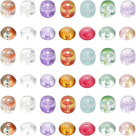 280 pcs 14 perles de verre transparentes de style, baril & abaque/disque
