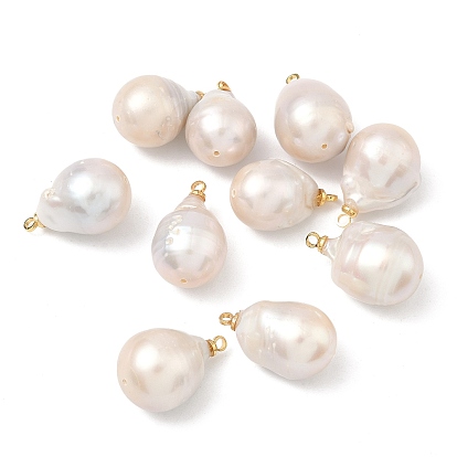 Натуральный жемчуг барокко подвески с жемчугом кеши, подвески-слезинки с латунными дужками, золотые