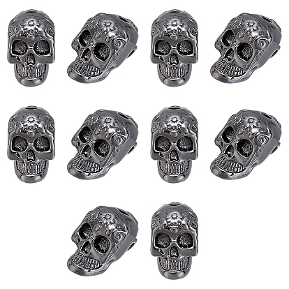 10 латунные бусины шт., череп