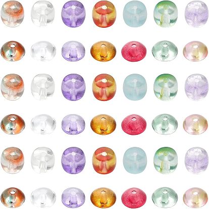 280 pcs 14 perles de verre transparentes de style, baril & abaque/disque