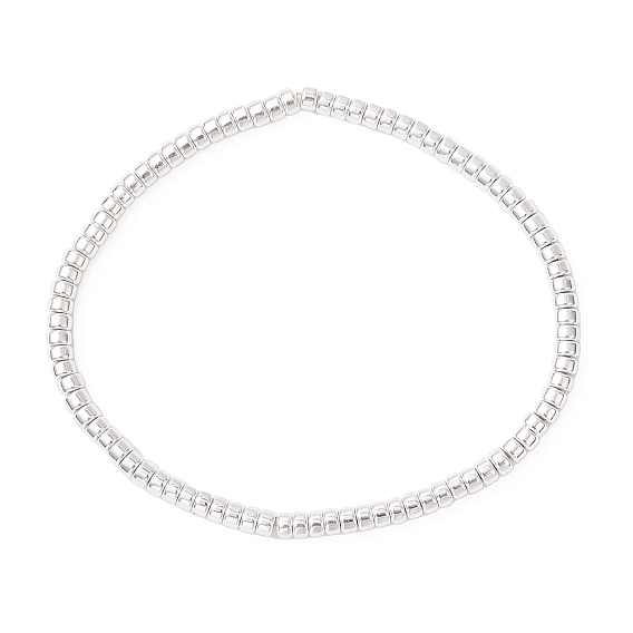 Браслеты из синтетического гематита класса АА с гальваническим покрытием, немагнитные, эластичные, для женщин, рондель