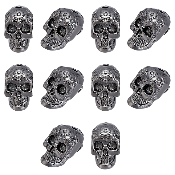 10 латунные бусины шт., череп