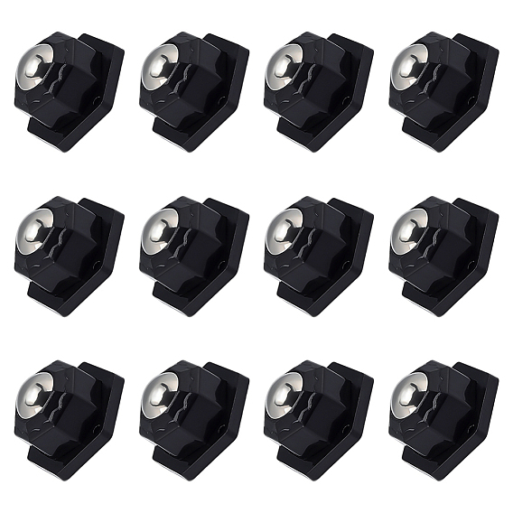 304 Stainless Steel Ceiling Ball Bearing Pulley, with ABS Plastic Base & Self Adhesive Paper & Screws