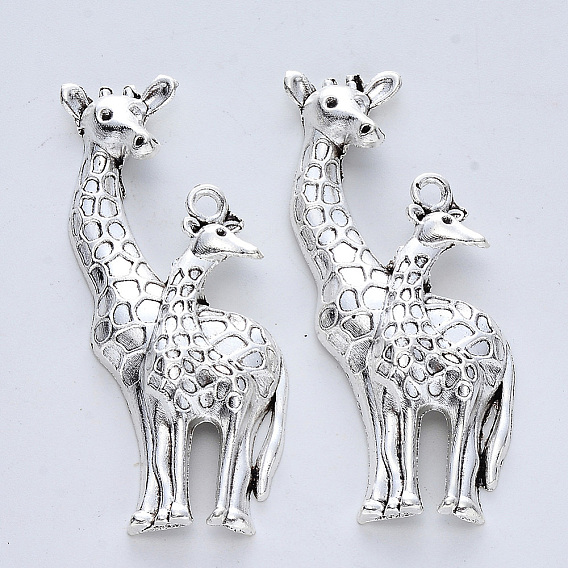Тибетский сплав стиля большие кулоны, без кадмия, без никеля и без свинца, жирафа