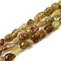 Natural Green Garnet Beads Strands, Andradite Beads, Tumbled Stone, Nuggets