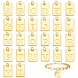 26Pcs 26 Styles Brass Pendants, Rectangle with Letter Charms, Rack Plating, Lead Free & Cadmium Free, Long-Lasting Plated, with Jump Ring