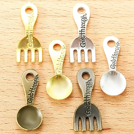 Spoon/Fork Zinc Alloy Pendants