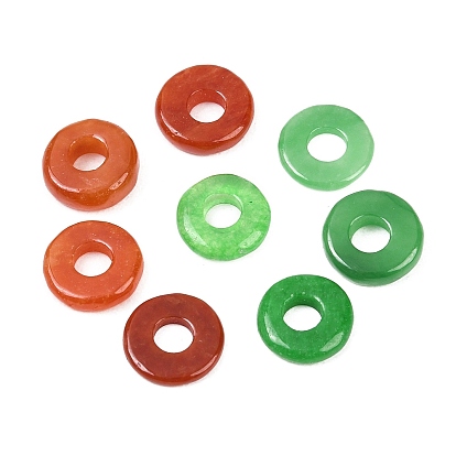 Подвески из натурального бирманского нефрита, окрашенные в различные цвета., подвески в виде пончиков/пи-дисков