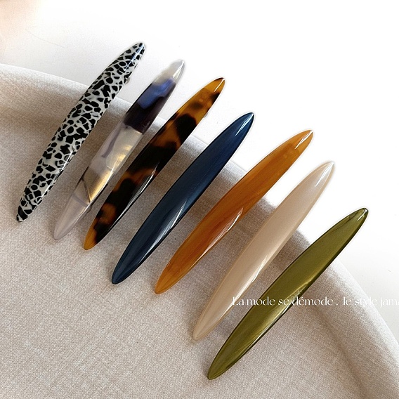 Уксусная кислота с заколками из сплава, овальные