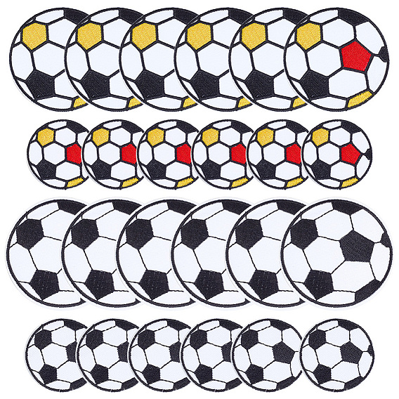 24шт 4 стили футбол компьютеризированная вышивка ткань пришивание нашивок, аксессуары для костюма