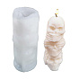 DIY Halloween Theme Skull-shaped Candle Making Silicone Statue Molds, Portrait Sculpture Resin Casting Molds, Clay Craft Mold Tools