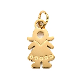 Девушка 304 подвески из нержавеющей стали, с целью перехода в кольце, ионное покрытие (ip)